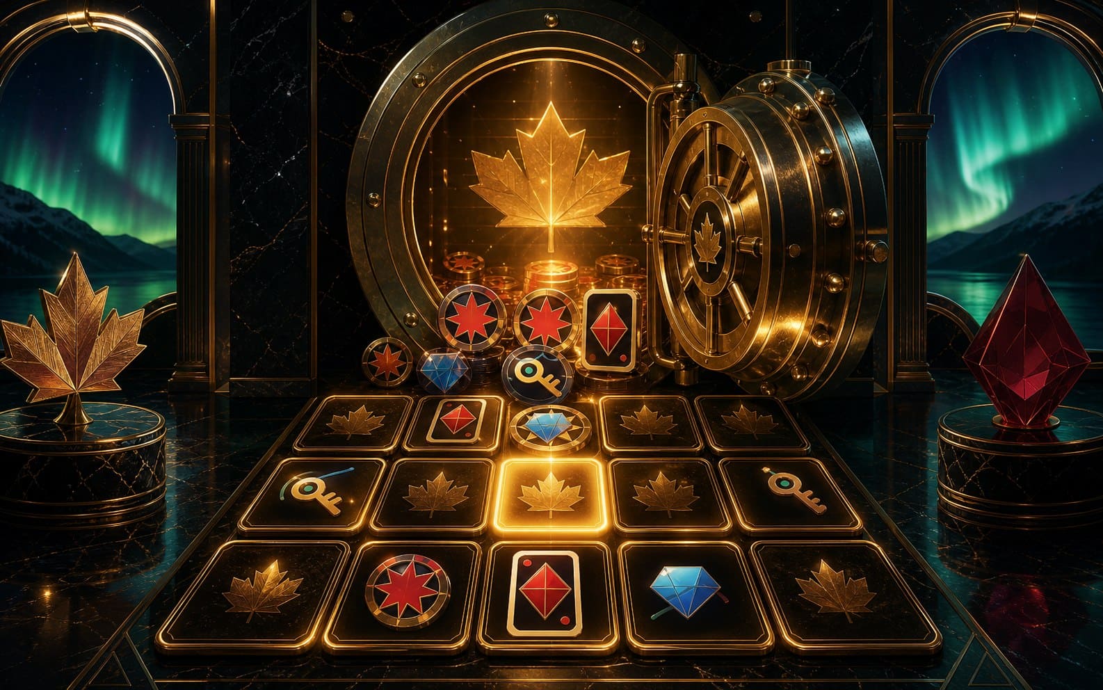 Maple Vault casino-style vault artwork
